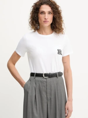 Ermanno Scervino t-shirt bawełniany damski kolor biały 57TL010EE0