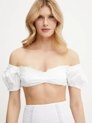 Ermanno Scervino top bawełniany kolor biały D464L611OVZ