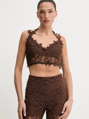 Ermanno Scervino top damska kolor brązowy gładka D464L601HGJ