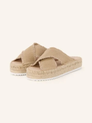 Espadrij L'originale Klapki Na Platformie Croisette beige