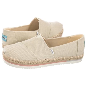 Espadryle Alpargata Platform Rope Natural Heavy Twill 10017830 (TS26-a) Toms