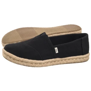 Espadryle Alpargata Rope 2.0 Black Recycled Cotton Slubby 10020687 (TS61-b) Toms