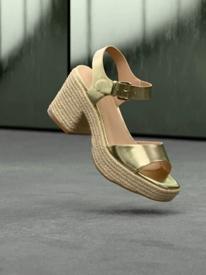 Espadryle Anna Field By Zalando w kolorze złota