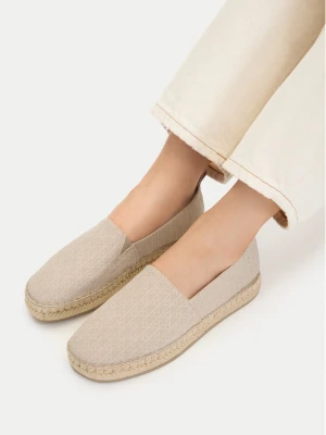Espadryle Calvin Klein All Over CK HW0HW02933 Beżowy
