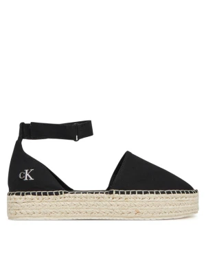 Espadryle Calvin Klein Jeans Flatform Espadrille Sling Mg YW0YW01735 Czarny