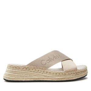 Espadryle Calvin Klein Jeans Sporty Wedge Rope Sandal Mr YW0YW01364 Beżowy