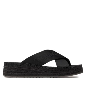 Espadryle Calvin Klein Jeans Sporty Wedge Rope Sandal Mr YW0YW01364 Czarny