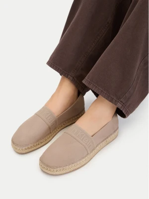 Espadryle Calvin Klein Logo Webbing HW0HW02934 Beżowy
