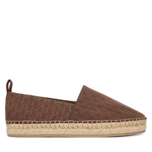 Espadryle Calvin Klein Oblique Espadrille Aop HW0HW02933 Brązowy