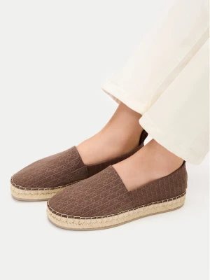 Espadryle Calvin Klein Oblique Espadrille Aop HW0HW02933 Brązowy