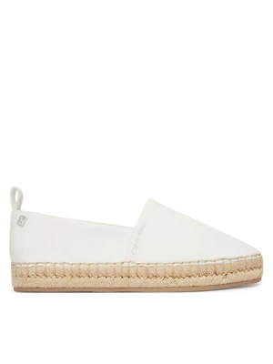 Espadryle Calvin Klein Oblique Espadrille Canvas HW0HW02931 Biały