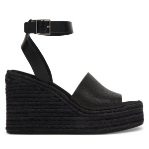 Espadryle Calvin Klein Wedge Espad 70 Aop Lth HW0HW03138 Czarny