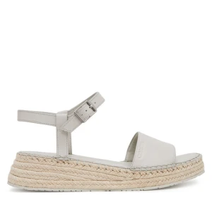 Espadryle Calvin Klein Wedge Rope Sandal Lth HW0HW02546 Biały