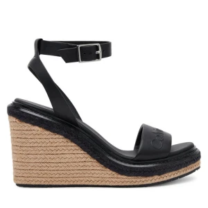 Zdjęcie produktu Espadryle Calvin Klein Wedge Sandal 70 - He HW0HW02376 Czarny