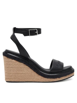 Espadryle Calvin Klein Wedge Sandal 70 - He HW0HW02376 Czarny