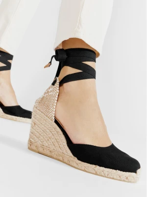 Espadryle Castañer Carina/8/001 020962-100 Czarny