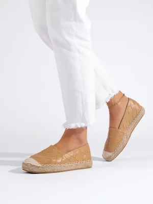 Espadryle damskie brązowe