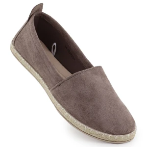 Espadryle damskie wsuwane zamszowe khaki Potocki PY16332 zielone
