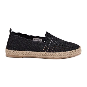 Espadryle Damskie Z Plecionką Vinceza 13625 Czarne