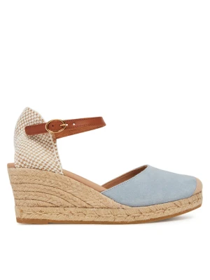 Espadryle Genuins Carina Velour G106384 Niebieski