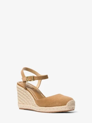 Espadryle Kenzie z zamszu na koturnie Michael Kors