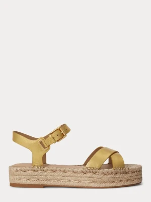 Espadryle Lauren Ralph Lauren złoty