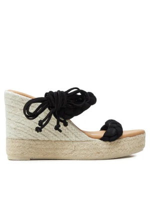 Espadryle Manebi Hamptons Two Braided Bands Wedge Espadrilles K 1.0 WE Czarny