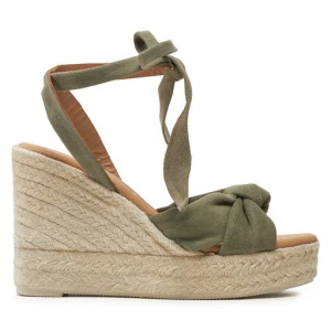 Espadryle Manebi Hamptons Wedge Espadrilles With Knot W 0.1 WS Zielony