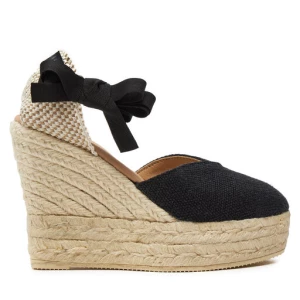 Espadryle Manebi La Havana Heart-Shaped Wedge Espadrilles O 7.9 WH Czarny