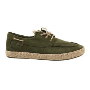 Espadryle Męskie Sznurowane Big Star NN174055 Khaki zielone