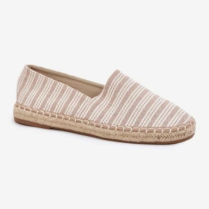 Espadryle Męskie Z Plecionką Beżowe beżowy