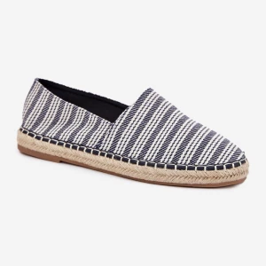 Espadryle Męskie Z Plecionką Granatowe niebieskie