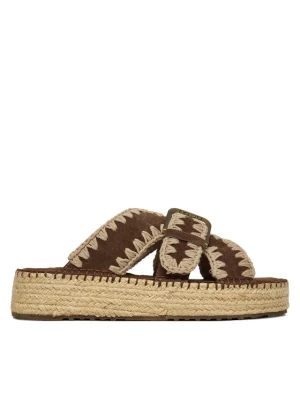 Espadryle Mou MU.SW641003A Brązowy