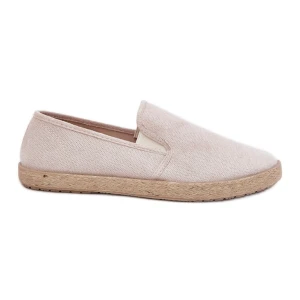 Zdjęcie produktu Espadryle Tenisówki Męskie Z Eko Zamszu Beżowe beżowy