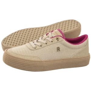 Espadryle TH Foxing Platform Rope Classic Beige/Fuchsia FW0FW09173 062 (TH1497-b) Tommy Hilfiger