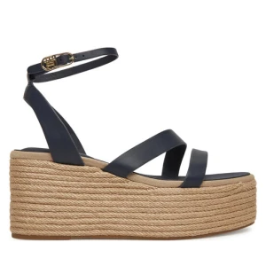 Espadryle Tommy Hilfiger Ankle Strap Leather Platform FW0FW08497 Granatowy