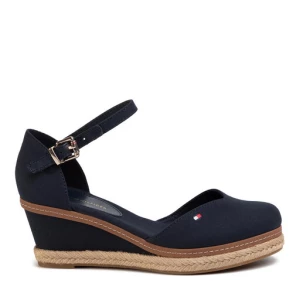 Espadryle Tommy Hilfiger Basic Closed Toe Mid Wedge FW0FW04787 Granatowy