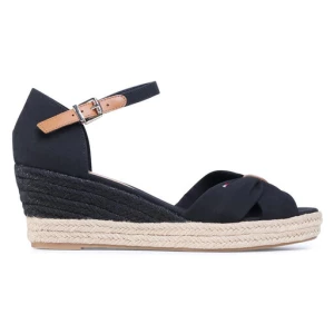 Espadryle Tommy Hilfiger Basic Opened Toe Mid Wedge FW0FW04785 Czarny