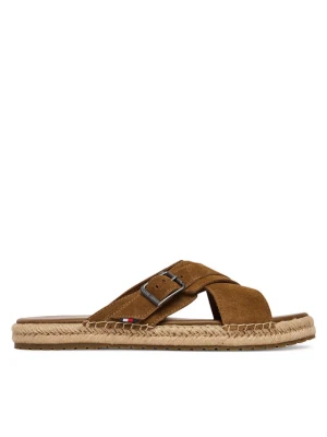 Espadryle Tommy Hilfiger Buckle Flexible Sandals FM0FM05772 Brązowy