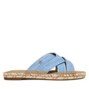 Espadryle Tommy Hilfiger Chambray Espadrille Mule FW0FW08501 Niebieski