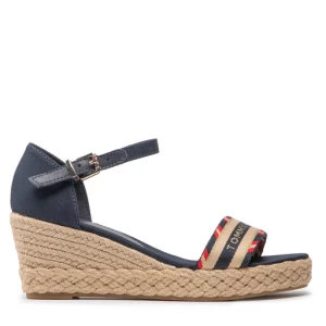 Espadryle Tommy Hilfiger Corporate Webbing Low Wedge FW0FW06293 Granatowy