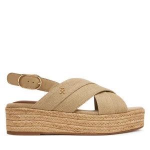 Espadryle Tommy Hilfiger Denim Espadrille Platform Sandal FW0FW08669 Beżowy