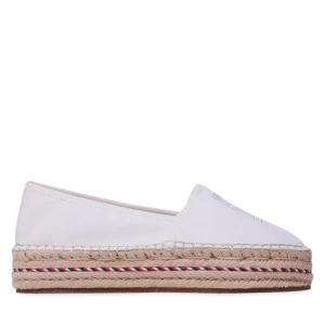 Espadryle Tommy Hilfiger Embroidered Flatform FW0FW07014 Écru