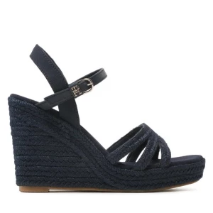 Espadryle Tommy Hilfiger Essential Basic Wedge Sandal FW0FW07220 Granatowy