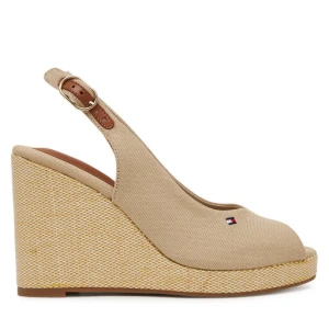 Espadryle Tommy Hilfiger Flag High Wedge Espad Slingback FW0FW08597 Beżowy