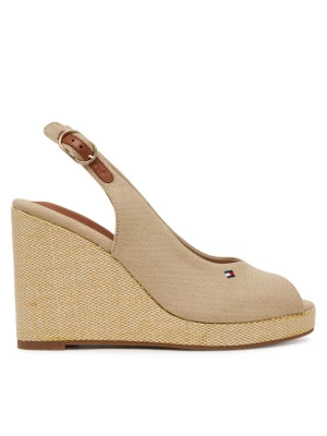 Espadryle Tommy Hilfiger Flag High Wedge Espad Slingback FW0FW08597 Beżowy