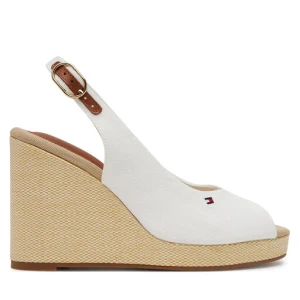 Espadryle Tommy Hilfiger Flag High Wedge Espad Slingback FW0FW08597 Biały