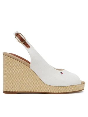 Espadryle Tommy Hilfiger Flag High Wedge Espad Slingback FW0FW08597 Biały