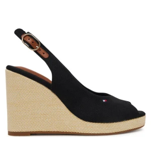 Espadryle Tommy Hilfiger Flag High Wedge Espad Slingback FW0FW08597 Czarny