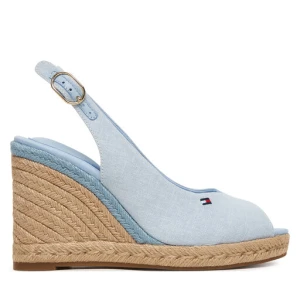 Espadryle Tommy Hilfiger Flag High Wedge Espad Slingback FW0FW09343 Błękitny
